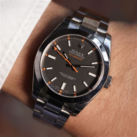 rolex black out milgauss|rolex milgauss black review.